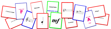 Image result for music flash cards